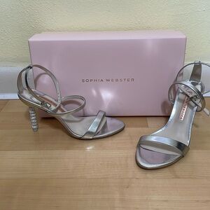 Sophia Webster Rosalind Crystal Silver heels